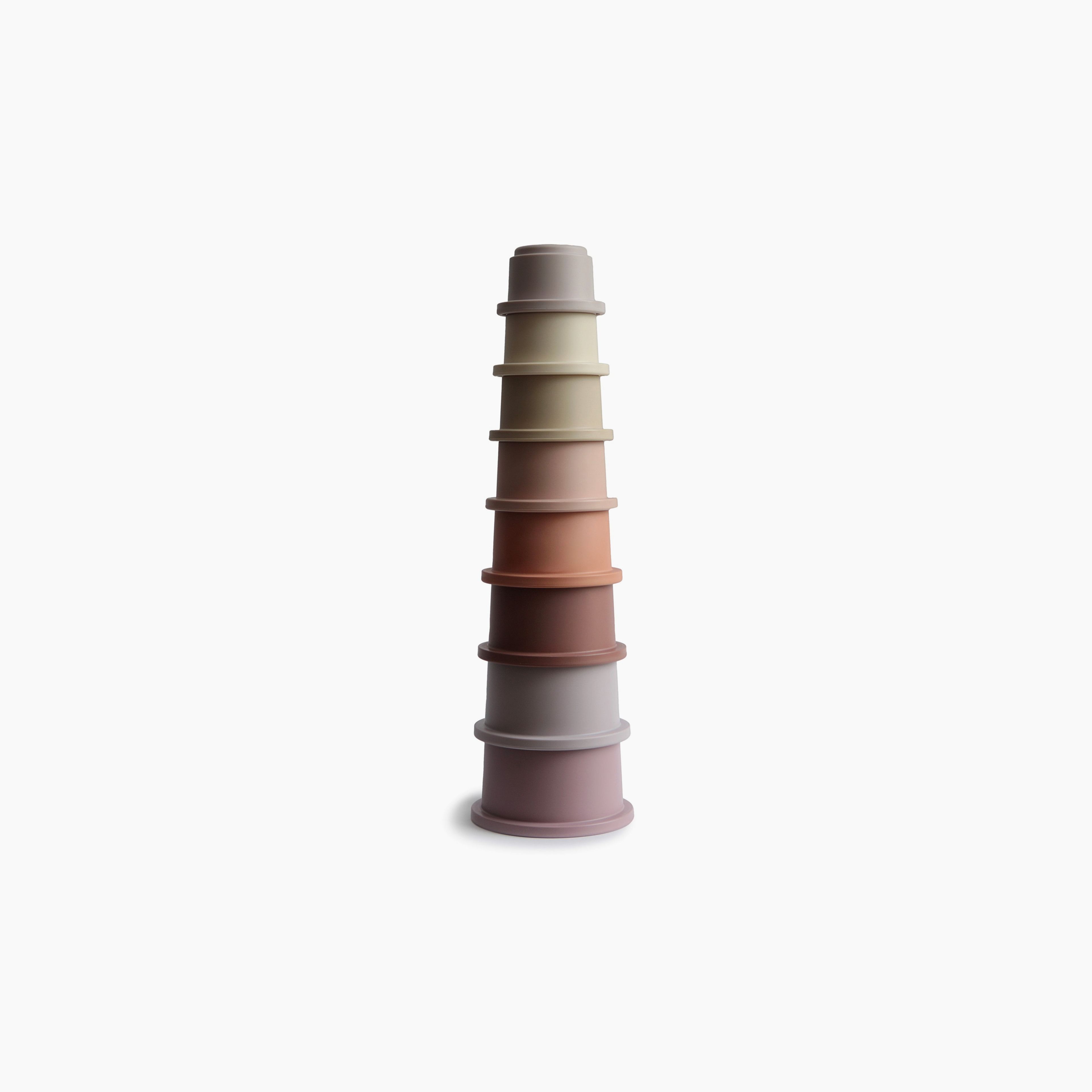 Mushie Stacking Cups Toy in Petal