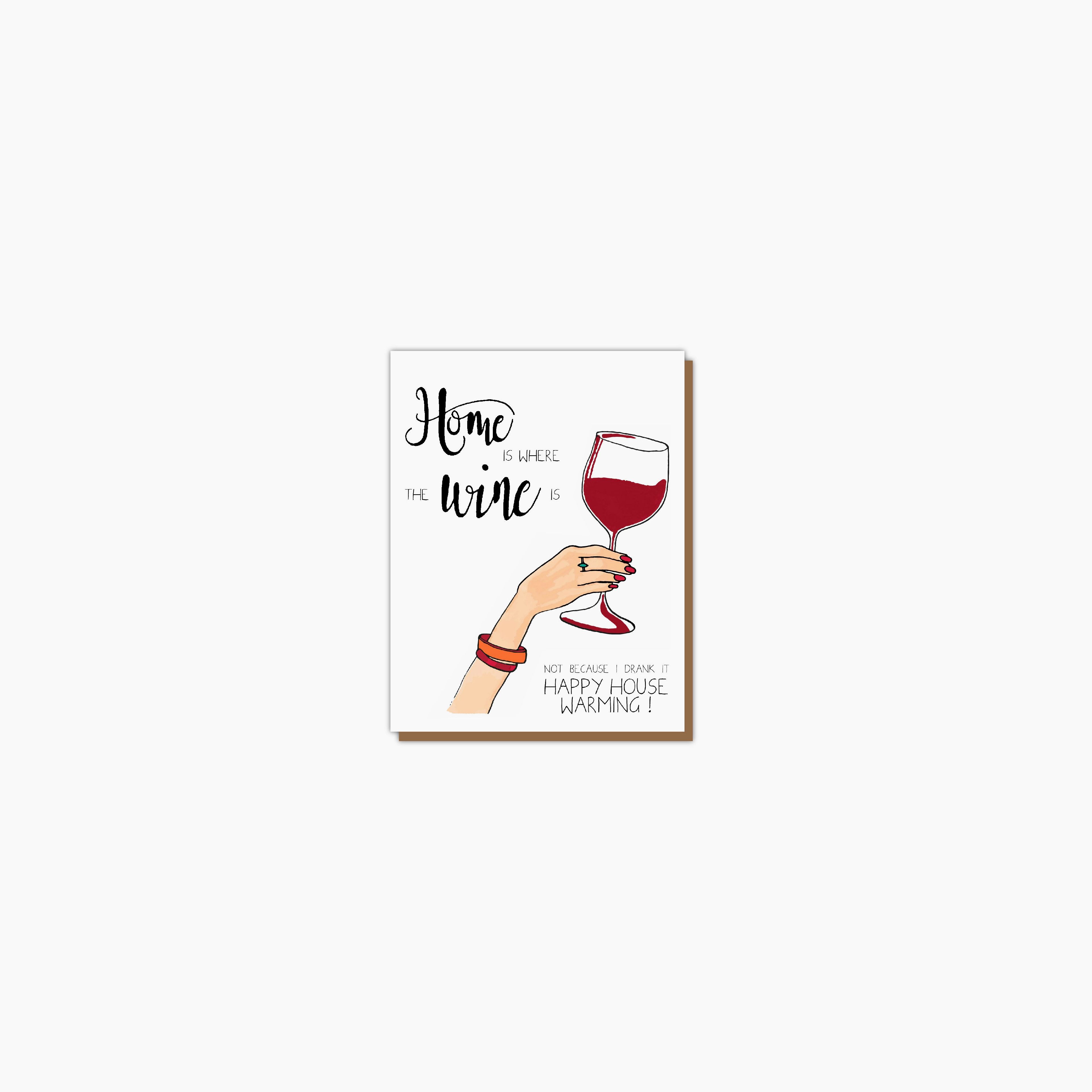 Wine Housewarming Card