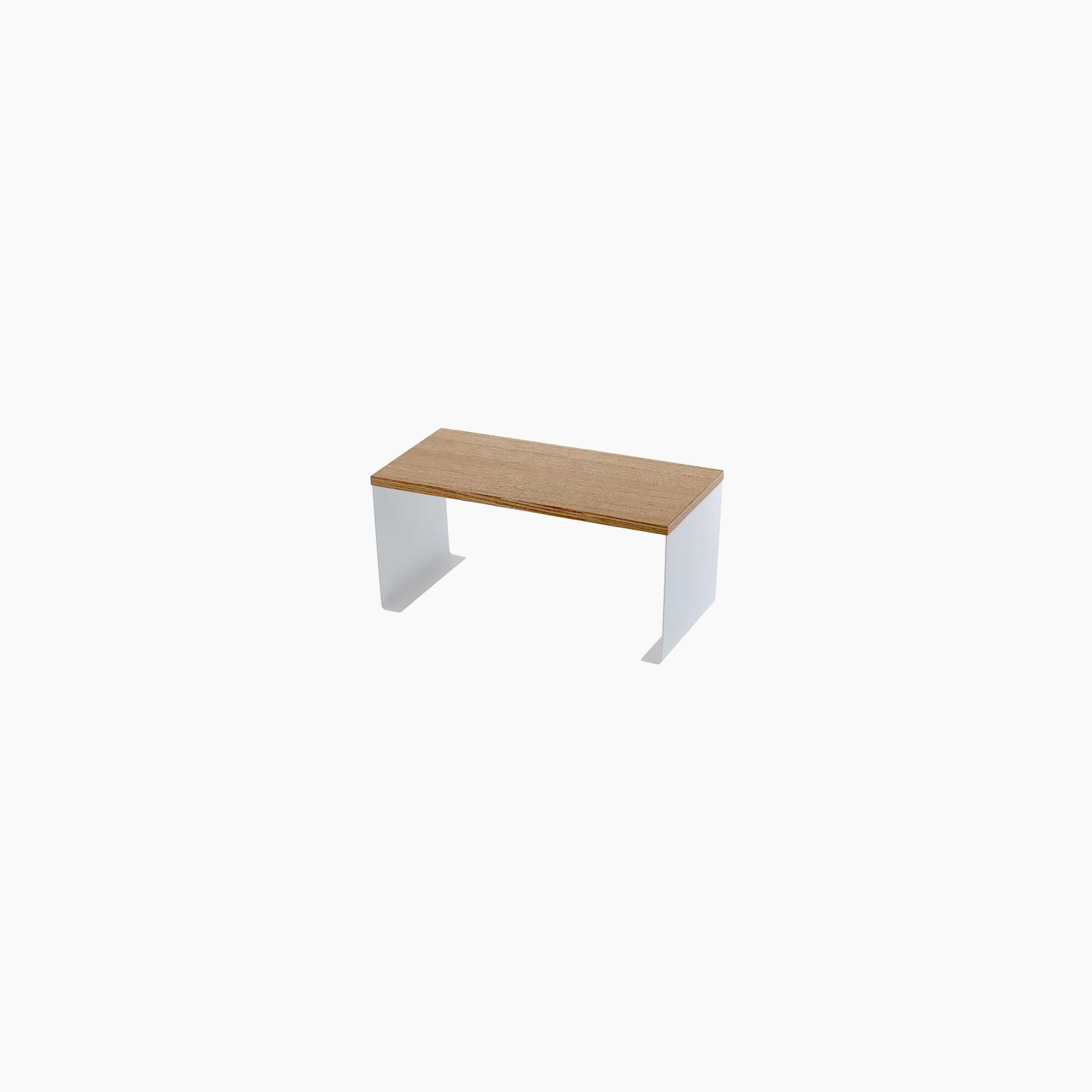 Stackable Countertop Shelf - Two Sizes - Steel + Wood