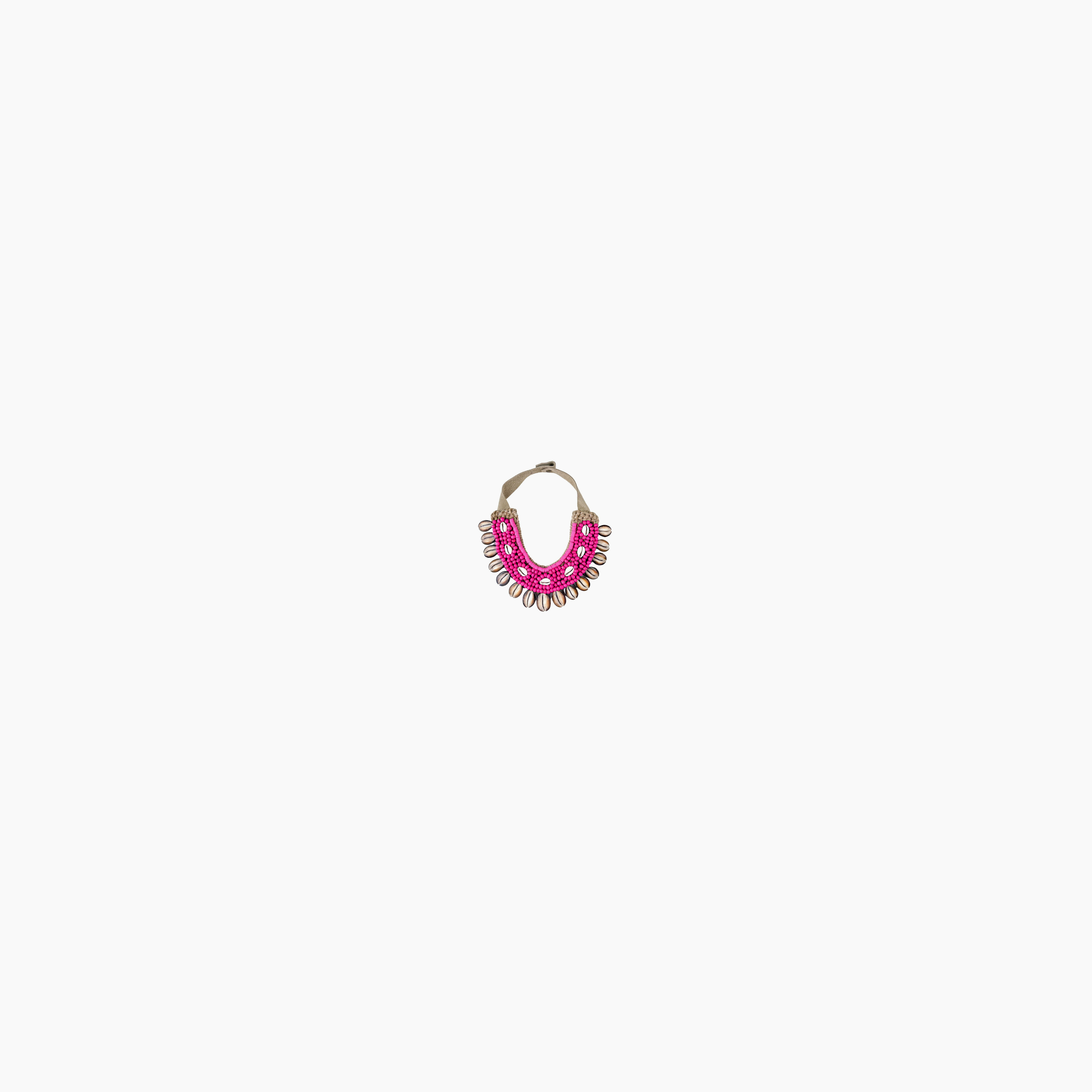Cowrie Collar Necklace | Hot Pink