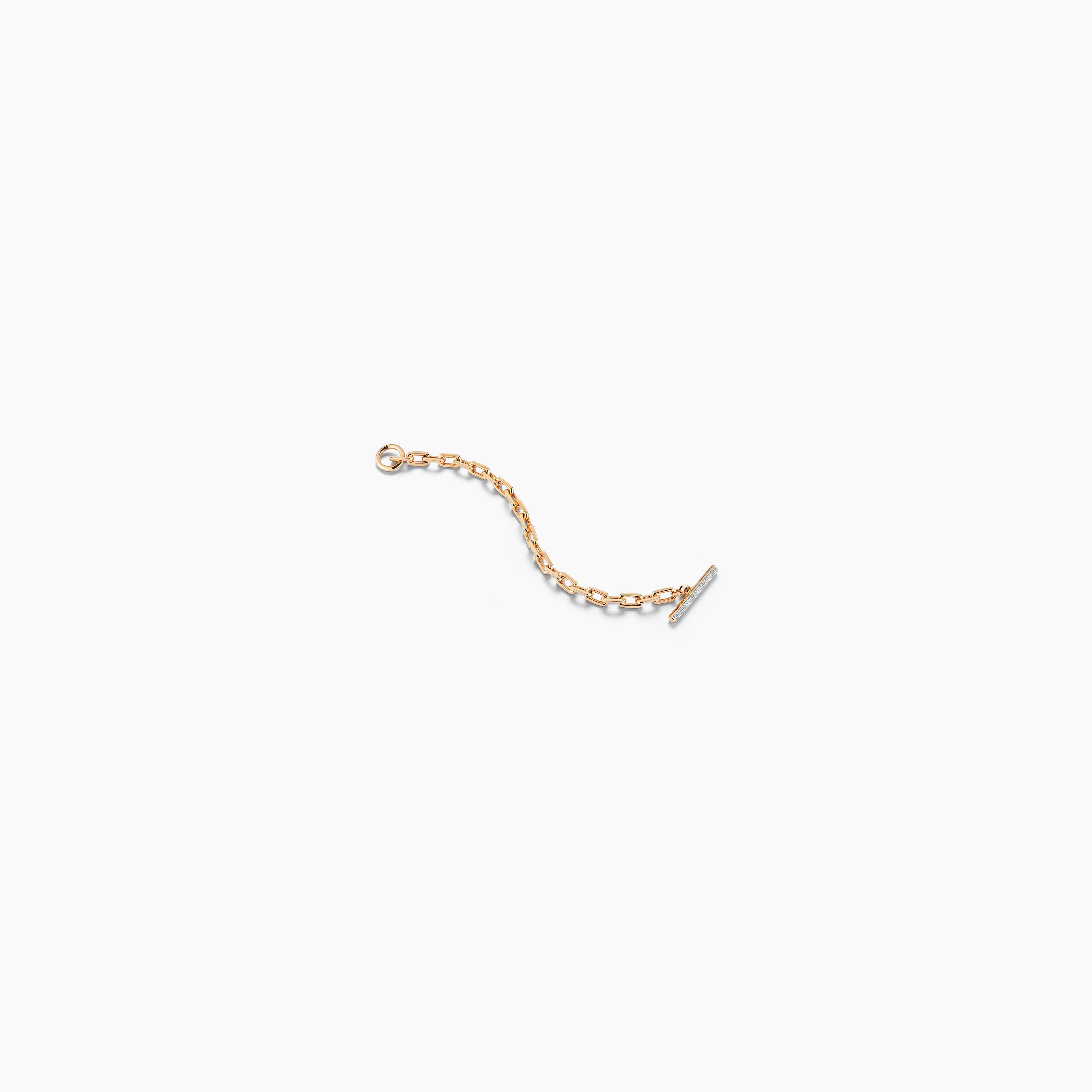 Saxon 18k Diamond Toggle Chain Link Bracelet