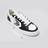 VALLELY White Leather Black Accents Sneaker Men