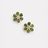 Floral Stud with Green Tourmaline