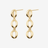 Gold Long Dome Earrings