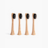 Electric Toothbrush Bamboo Heads with Activated Charcoal (4-Pack)