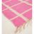 Momos Grid Blanket- Natural White & Neon Pink