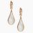 Koi Cascade Reversible Grey and White Mother of Pearl Teardrop 18K Gold Vermeil Sterling Silver Earrings I Jan Leslie