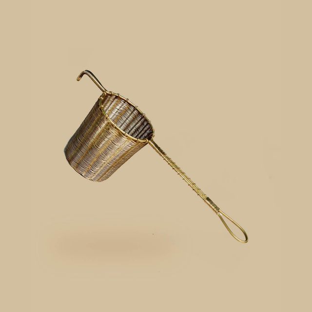 WOVEN BRASS | Large Tea Strainer with Handle
