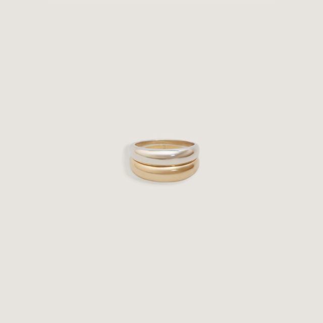 Dare To Love Double Dome Ring Gold & Silver