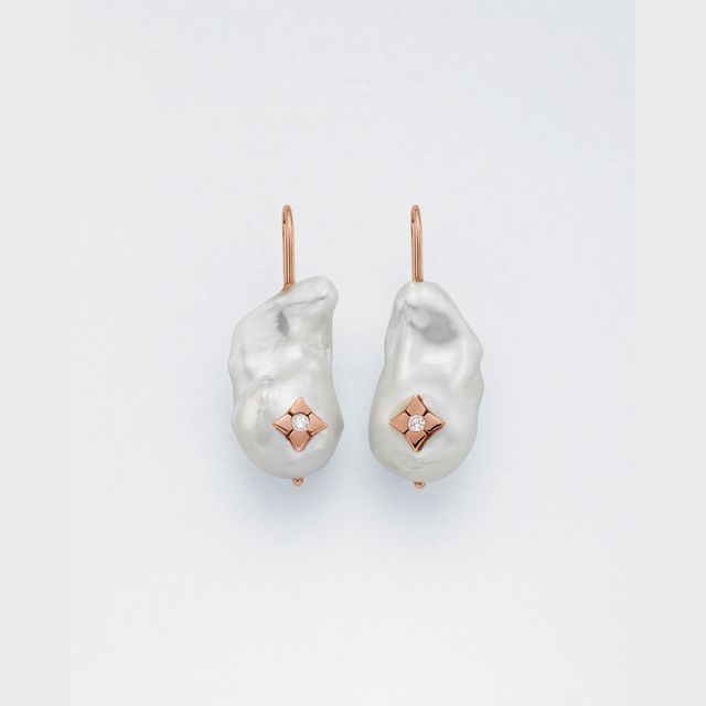 Baroque Clover Inlay Earrings