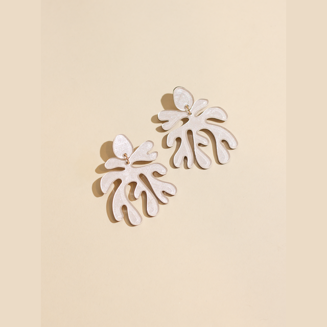 Matisse No. 1 Earrings in White