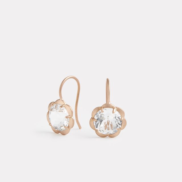 Blossom Drop Earring with White Topaz