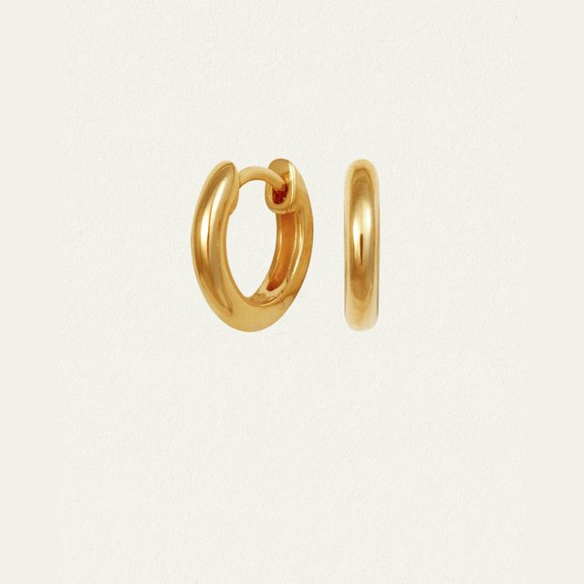 Omega Huggie Earrings Gold Vermeil