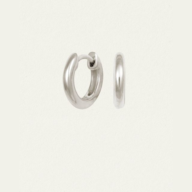 Omega Huggie Earrings Silver