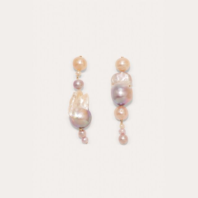Float -  Pink Pearl and Gold Vermeil Earrings