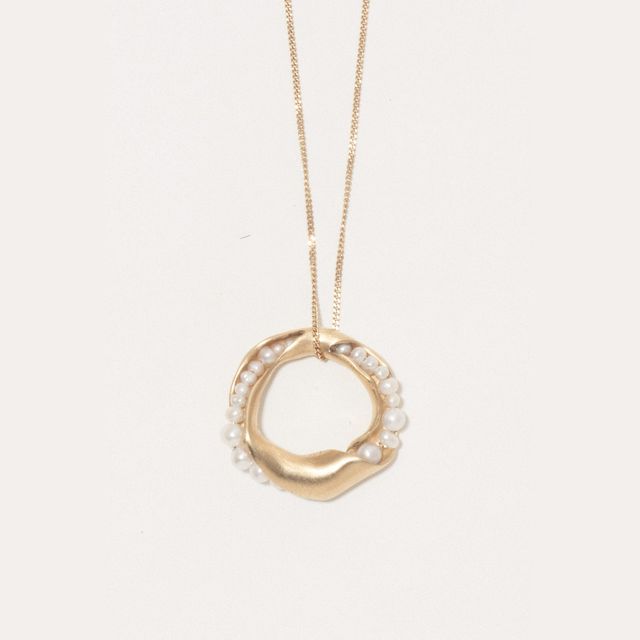 Drippity Drip - Pearl and Gold Plated Pendant
