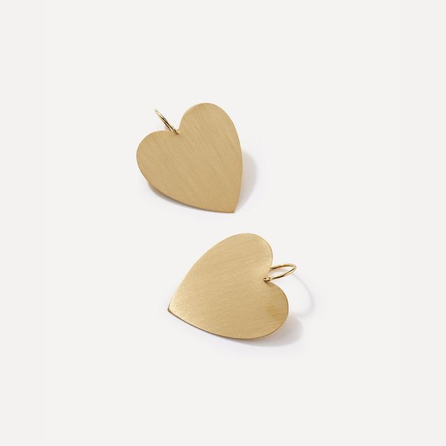 Large Gold Classic Love Earrings