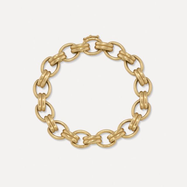 Medium Heavy Oval Double Link Chain Bracelet