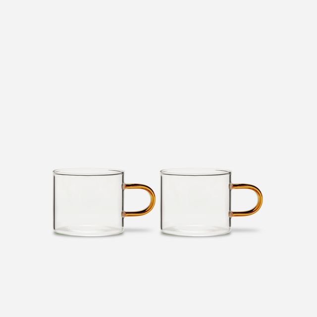 Lotta Coffee/Tea Cup Set - Amber Handle