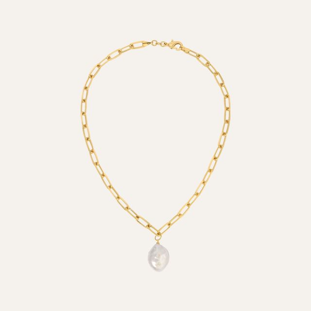 Audrey Pearl Link Necklace