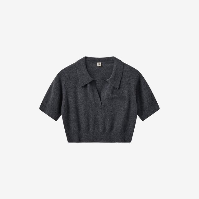 The Garment Piemonte Cropped Sweater - Grey Melange