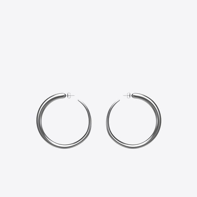 Khartoum Hoops Nude in Polished Sterling Silver