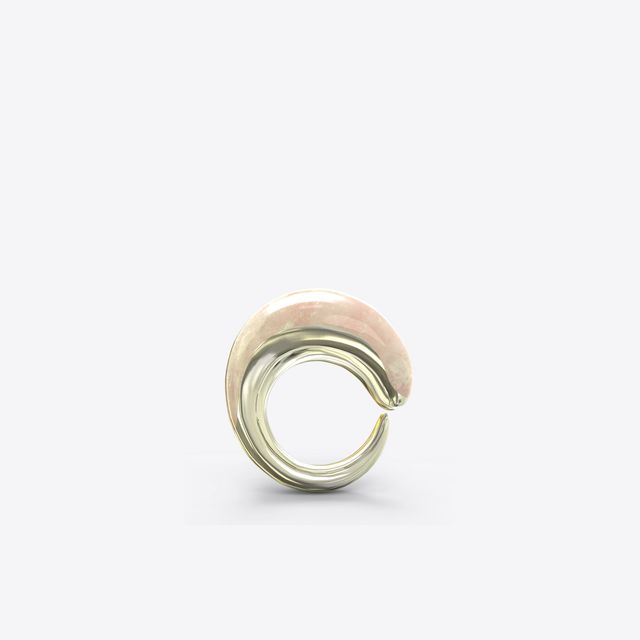 Khartoum II Ring with Rose Quartz Inlay in Sterling Silver