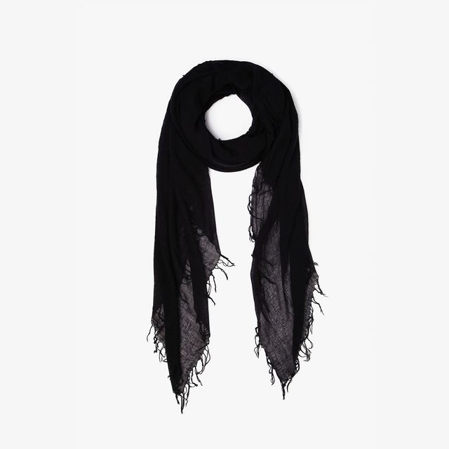 Black Cashmere and Silk Scarf