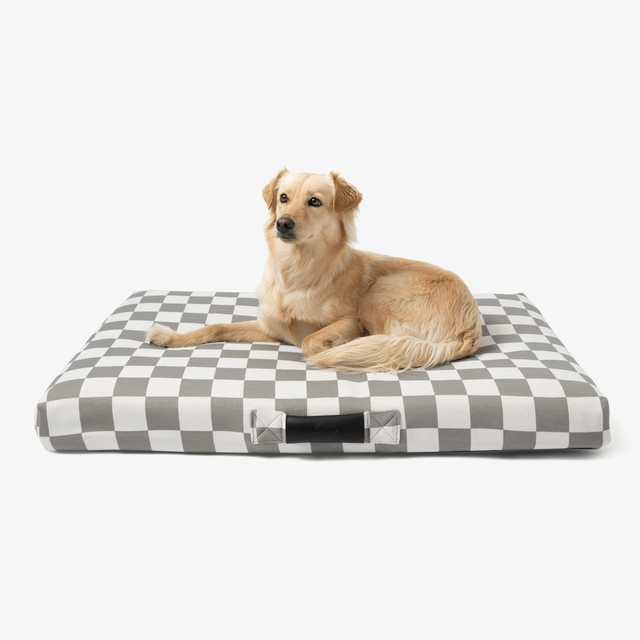 Gray Checker | Dog Bed or Bed Cover