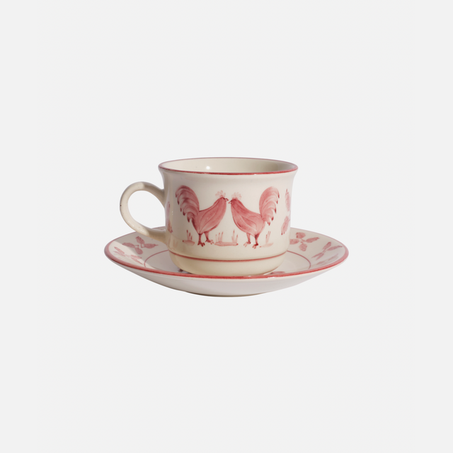 La Coquette Coffee or Tea Cup and Plate