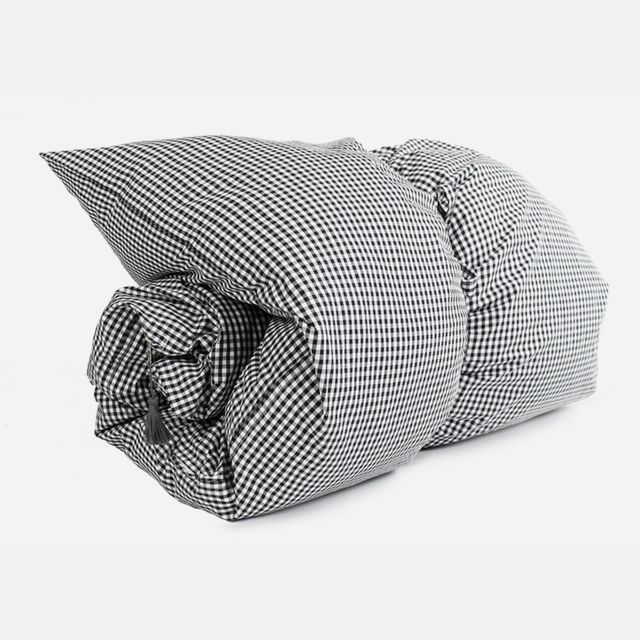 Throwbed Cover in Black Gingham
