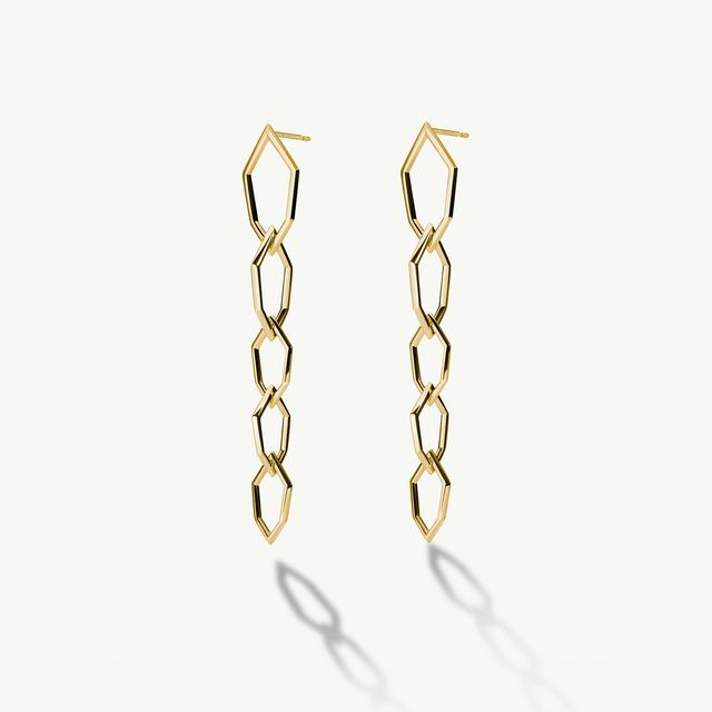 Amanti Chain Link Earrings In 18K Yellow Gold