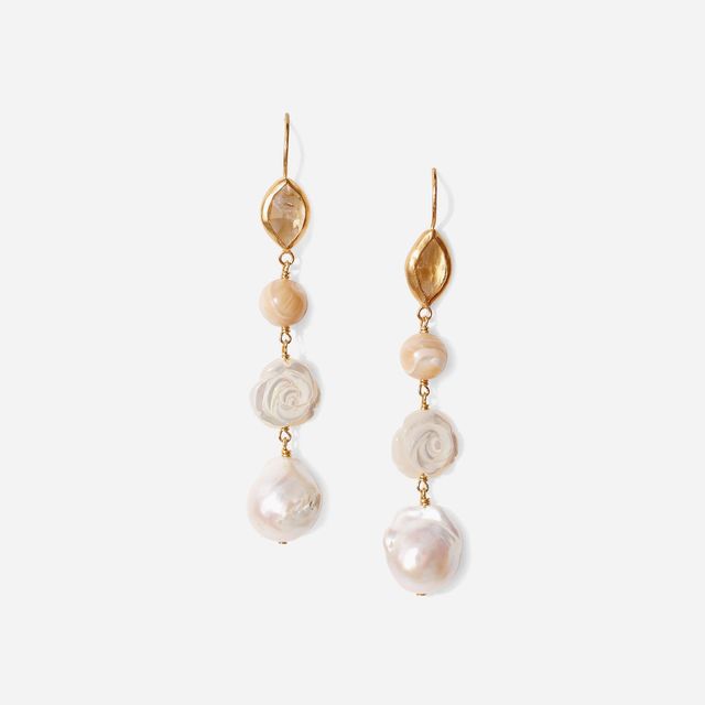 Roseto Tiered Earrings Natural