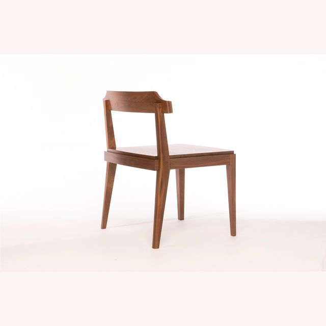 Low-Back Dining Chair | walnut accent chair