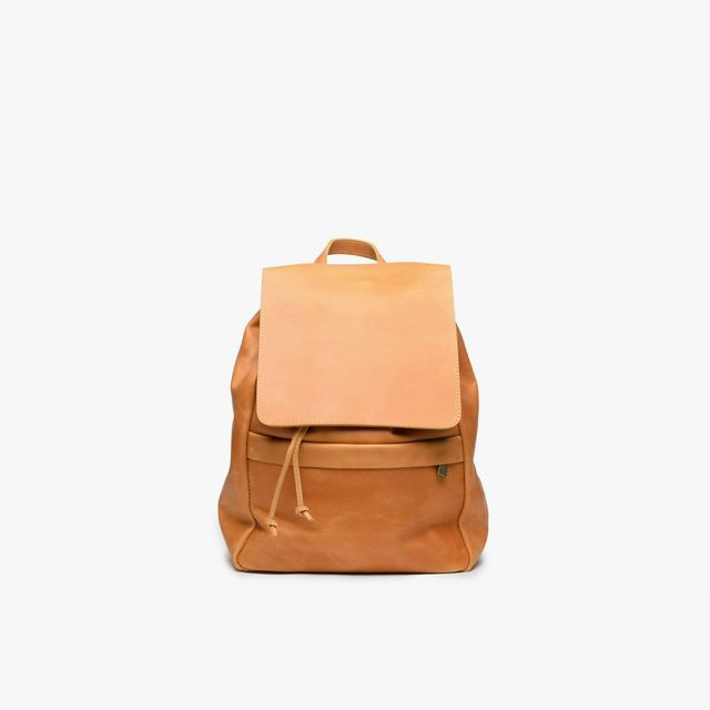 Enku Leather Backpack - Walnut