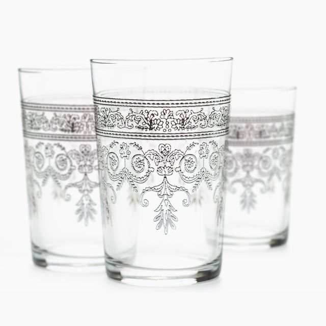 Luxury Rosaly Relief Tea Glasses (Set of 6)