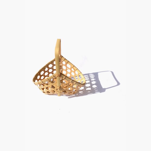 Bamboo Basket - Trapezoid With Handle