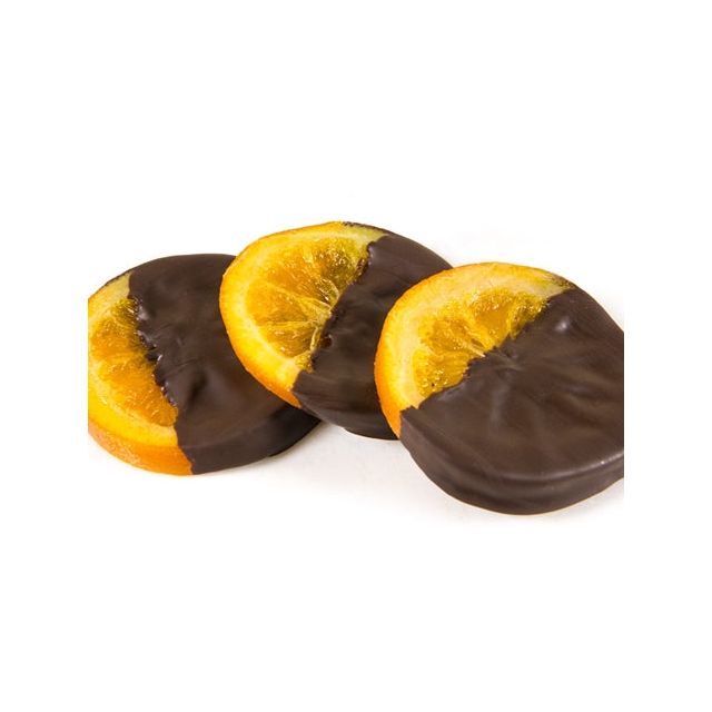 72% Dark Chocolate Glacé Orange Slices (Dairy Free)