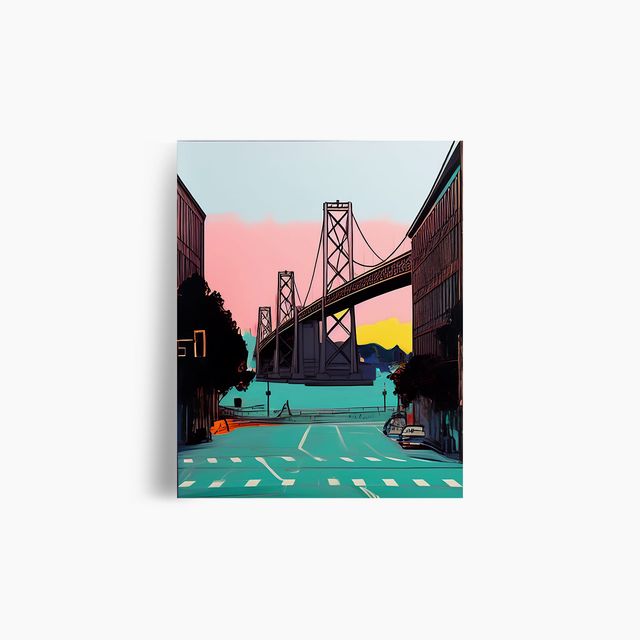 San Francisco Bay Bridge Harrison Street Poster