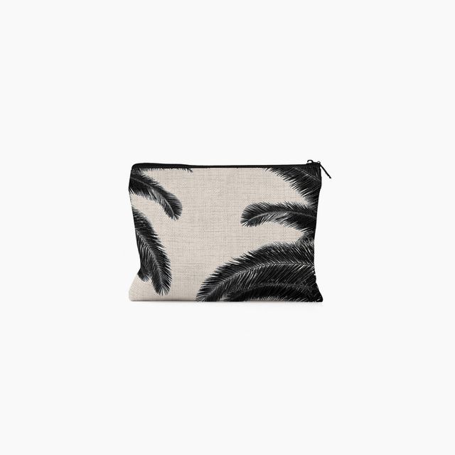 Black and White Palm Pouch, College Student Gift, Pencil Pouch, Travel bag, Make up bag, Mother's Day Gift, Easter Gift