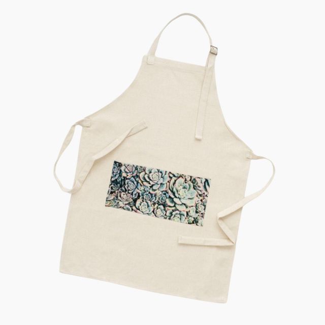 Succulent Pocket Apron, College Student Gift, Mother's Day Gift, Easter Gift