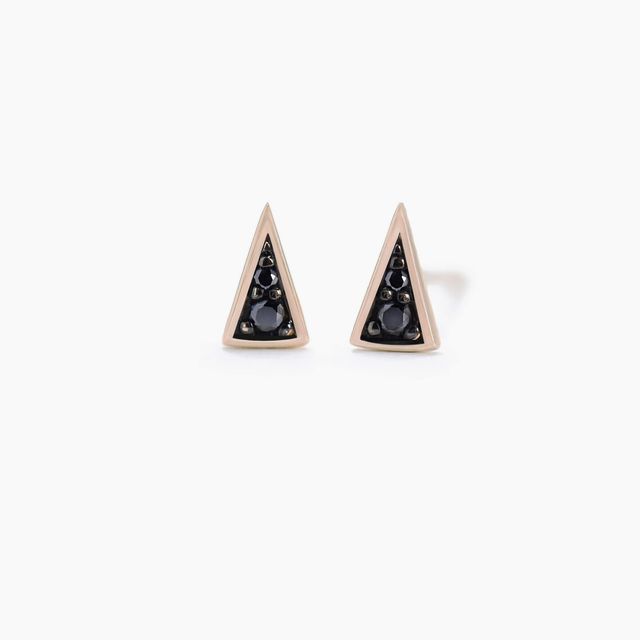 Vela Black Diamond Triangle Studs