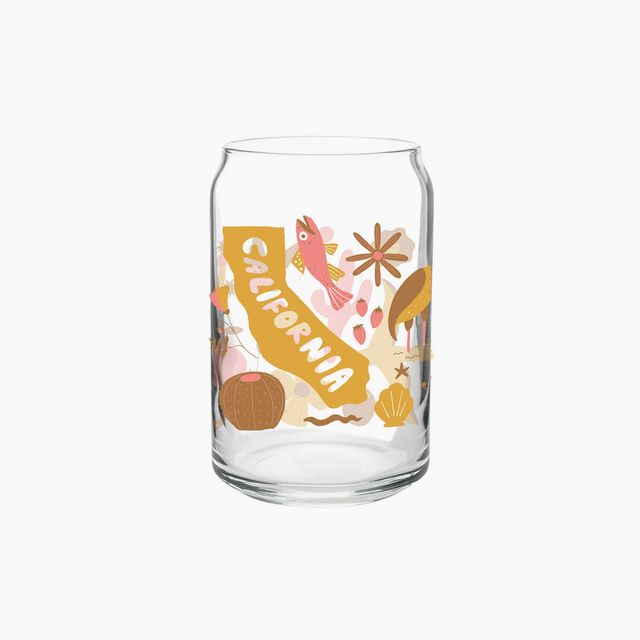 State Of California Beer Can Glass