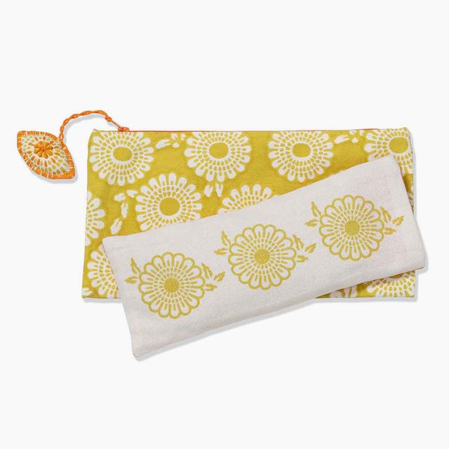 Eye Pillow Citron Marigold with Pouch