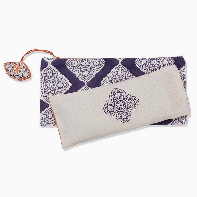 Eye Pillow Plum Jali with Pouch