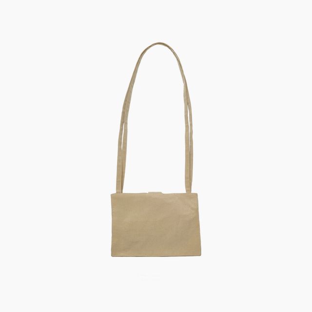 Tan Nylon Mini Long Lady Bag