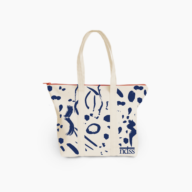 NDSS x Dance Happy Abstract Wide Tote Bag with zipper