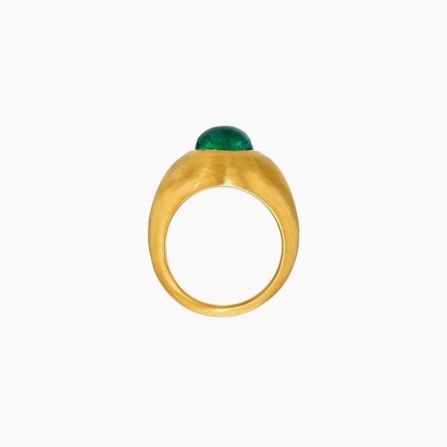 One Of A Kind Cabochon Emerald Ring
