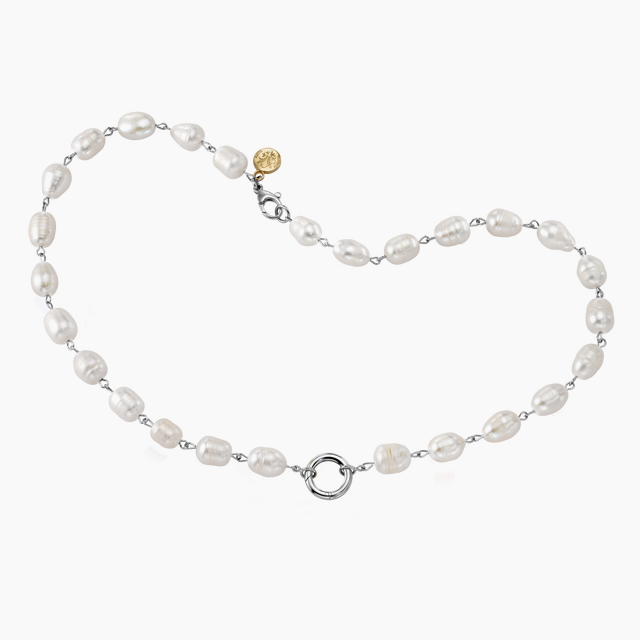 Inspired Essentials Pearl Loop Charm Necklace - 18"