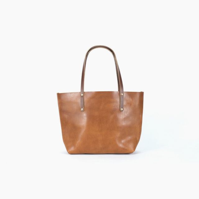 Avery Leather Tote Bag - Large - Caramel